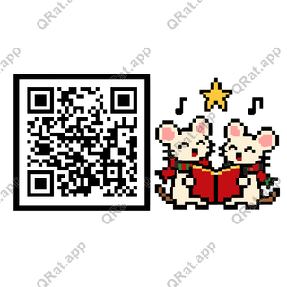 Choir Mice artwork with a customizable QR code area