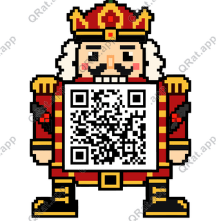 Nutcracker Torso artwork with a customizable QR code area