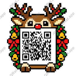 Reindeer Antlers artwork with a customizable QR code area