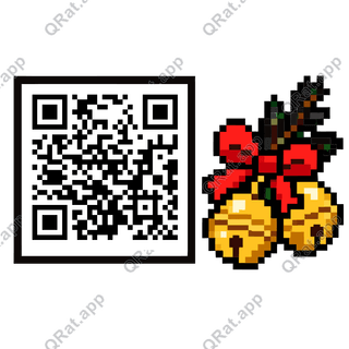 Sleigh Bells artwork with a customizable QR code area