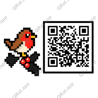 Songbird And Holly artwork with a customizable QR code area