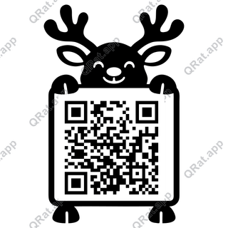 Reindeer Antlers artwork with a customizable QR code area