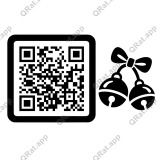 Sleigh Bells artwork with a customizable QR code area