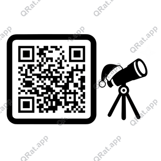 Telescope Star artwork with a customizable QR code area