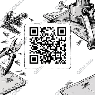 Tree Stand Tool Frame artwork with a customizable QR code area