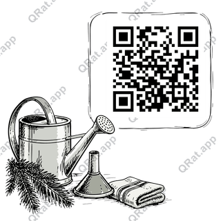 Tree Watering Kit Cluster artwork with a customizable QR code area