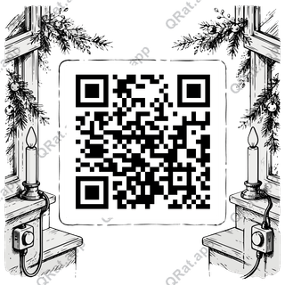 Window Candle Timer Frame artwork with a customizable QR code area