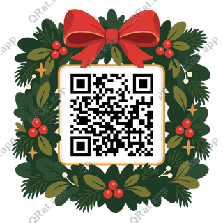 Wreath Frame artwork with a customizable QR code area