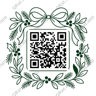Wreath Frame artwork with a customizable QR code area