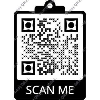Clipboard QR Frame surrounding a customizable QR code