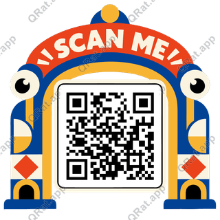 Archway Scan Me artwork with a customizable QR code area