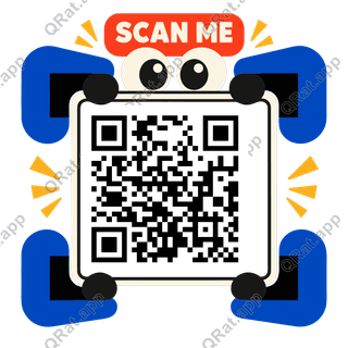 Eye Brackets Scan Me artwork with a customizable QR code area
