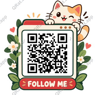 Browser Tab Follow Me artwork with a customizable QR code area