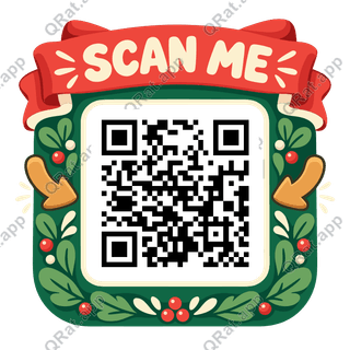 Folded Banner Scan Me artwork with a customizable QR code area