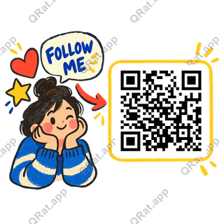 Social Spark Follow Me artwork with a customizable QR code area