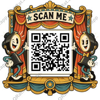 Jazz Spotlight Scan Me artwork with a customizable QR code area