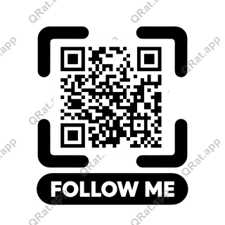 Detached Corners Follow Me artwork with a customizable QR code area