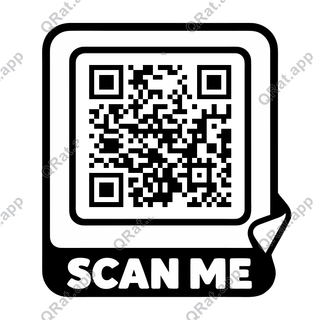 Folded Footer Scan Me artwork with a customizable QR code area