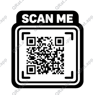 Header Tab Scan Me artwork with a customizable QR code area