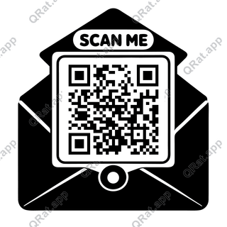 Open Envelope Scan Me artwork with a customizable QR code area