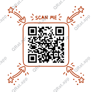 Corner Arrows Scan Me artwork with a customizable QR code area