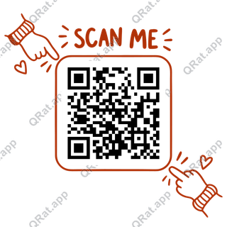 Double Hand Scan Me artwork with a customizable QR code area