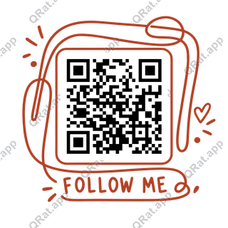Paperclip Loop Follow Me artwork with a customizable QR code area