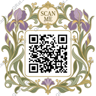 Iris Scan Me artwork with a customizable QR code area