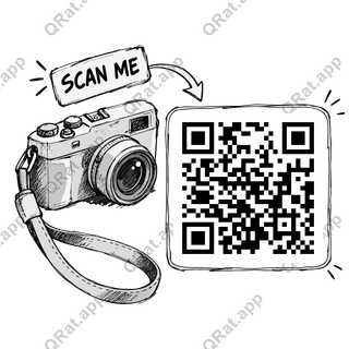 Pen-Wash Camera Scan Me artwork with a customizable QR code area