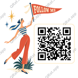 Social Fan Follow Me artwork with a customizable QR code area