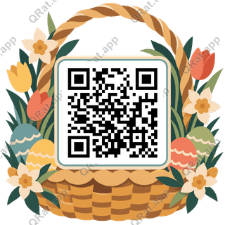 Basket Handle Frame artwork with a customizable QR code area