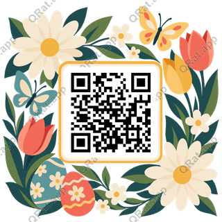 Paper Flower Frame artwork with a customizable QR code area