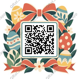 Geometric Egg Frame artwork with a customizable QR code area