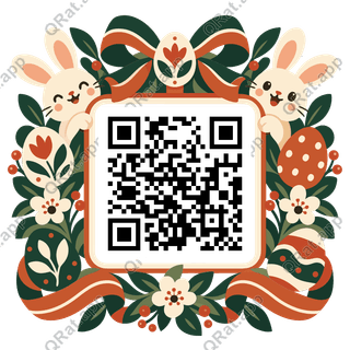 Color-Block Egg Frame artwork with a customizable QR code area