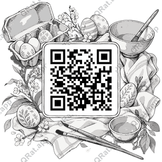 Egg Carton Frame artwork with a customizable QR code area