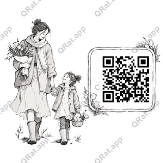Egg Hunt Pair artwork with a customizable QR code area