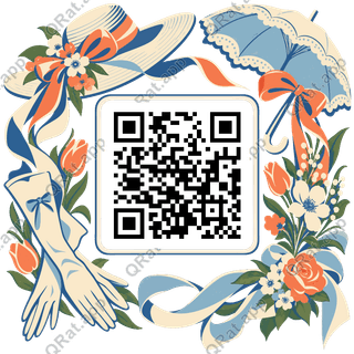 Bonnet Parade Frame artwork with a customizable QR code area