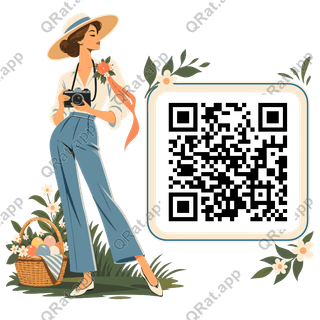 Spring Photographer artwork with a customizable QR code area