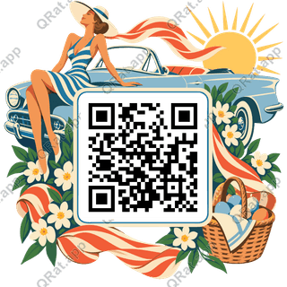 Spring Drive Frame artwork with a customizable QR code area