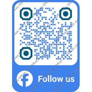Facebook Blue QR Frame surrounding a customizable QR code