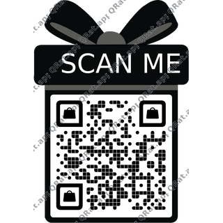 Cornice QR Regalo intorno a un codice QR personalizzabile