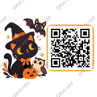 Halloween Animals Side Cluster artwork with a customizable QR code area