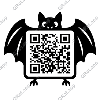 Bat Wings artwork with a customizable QR code area