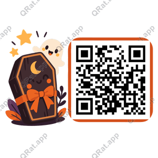 Coffin Decoration Side Cluster artwork with a customizable QR code area