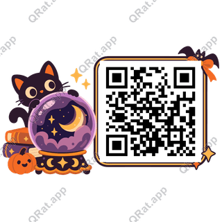 Crystal Ball Side Cluster artwork with a customizable QR code area