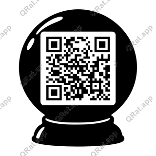 Crystal Ball artwork with a customizable QR code area