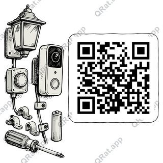 Porch Camera & Light Cluster artwork with a customizable QR code area