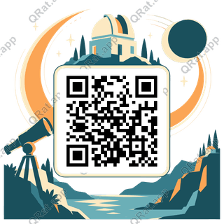 Eclipse Observatory Travel Frame artwork with a customizable QR code area
