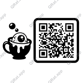Eyeball Potion artwork with a customizable QR code area