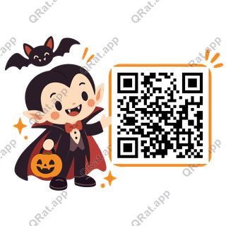 Friendly Vampire Side Cluster artwork with a customizable QR code area